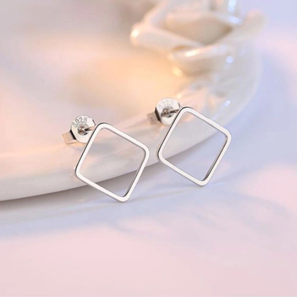 Hypoallergenic sterling silver stud earrings